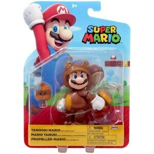 Super Mario Tanooki Mario Action Figure with Super Leaf